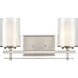 Huderson 2 Light 16 inch Brushed Nickel Vanity Light Wall Light